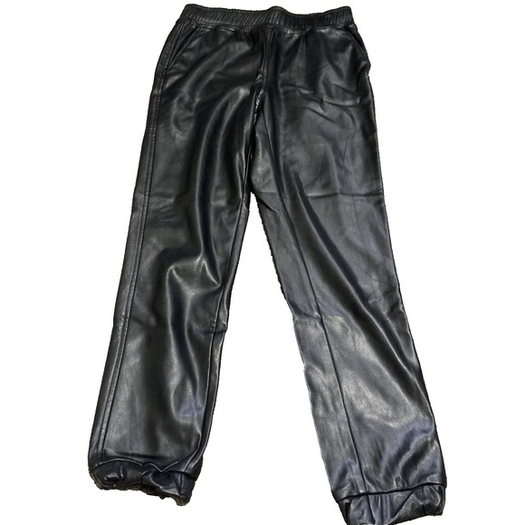 BB Dakota Pants - BB Dakota Steve Madden Faux Leather Jogger Pants Womens S Black Vegan Leather